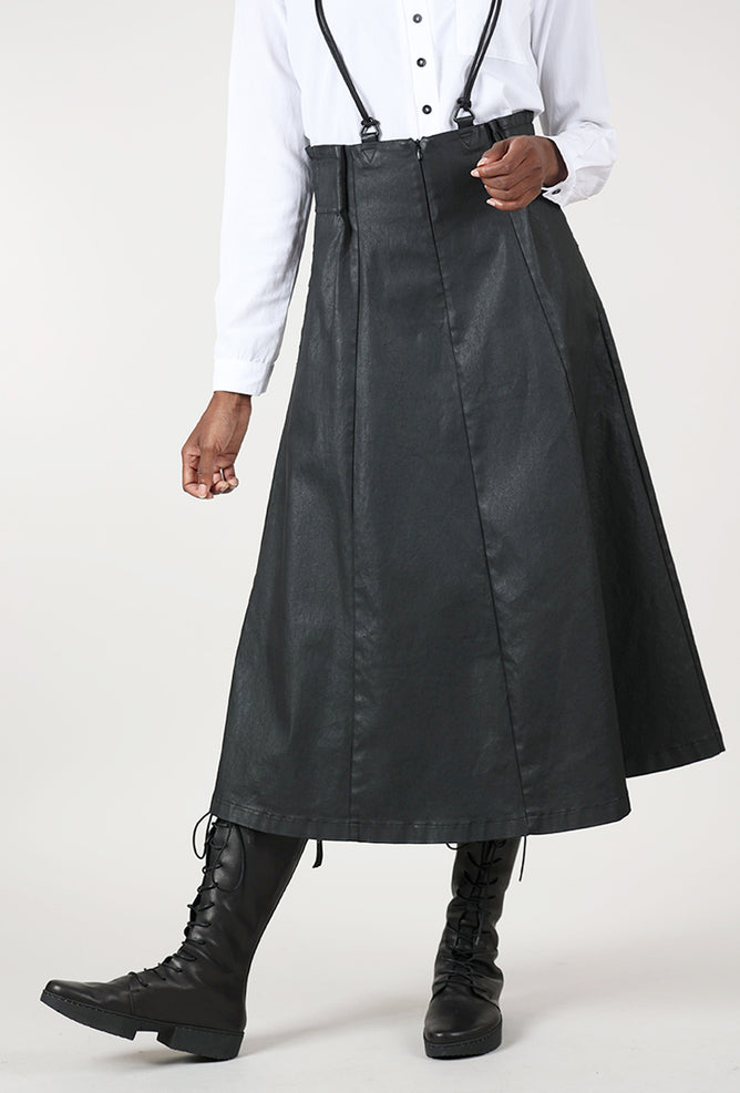 Lurdes Bergada Falda Suspender Skirt, Black 