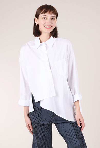 Vanite Couture Babs Button-Up Blouse, White 