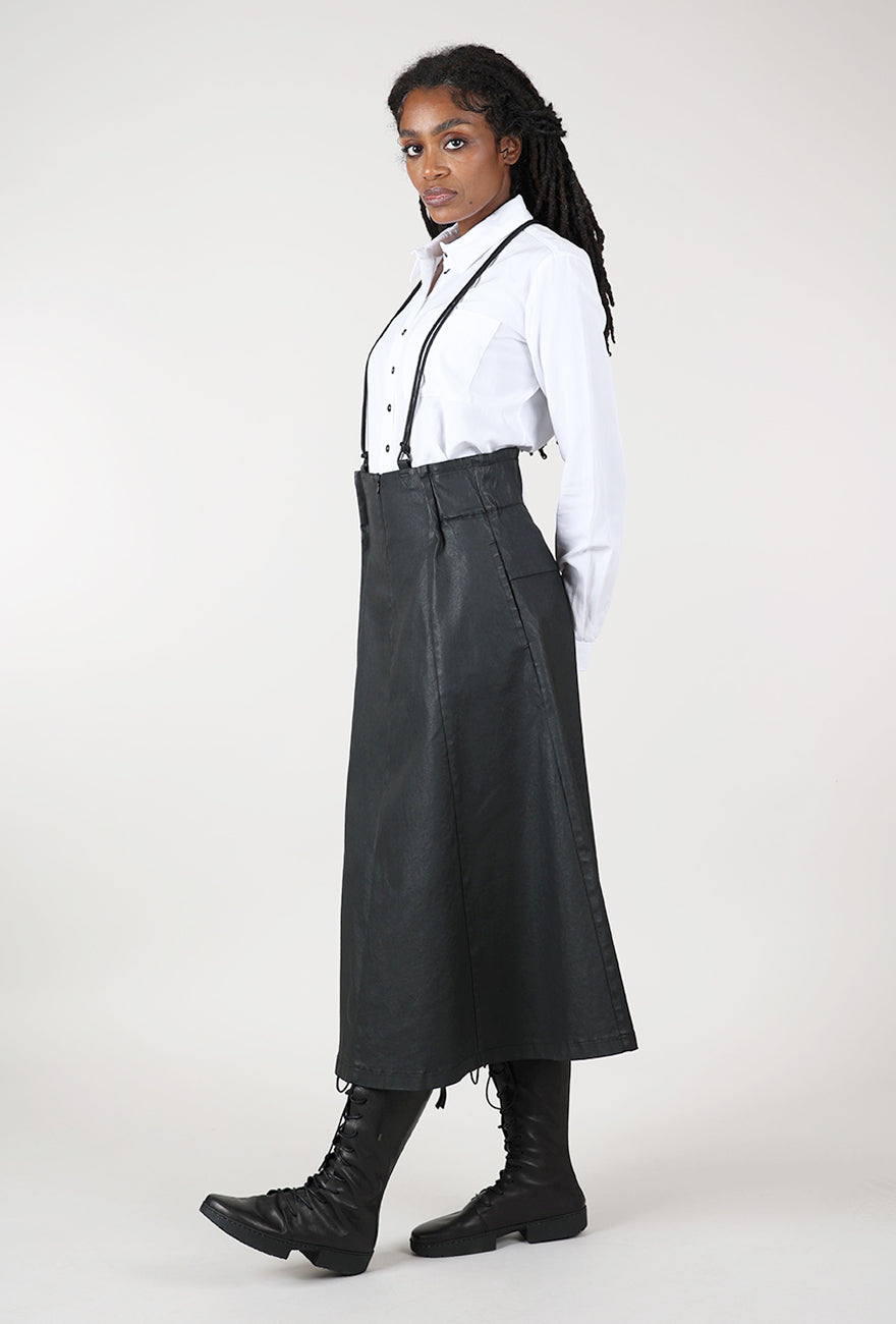 Lurdes Bergada Falda Suspender Skirt, Black 
