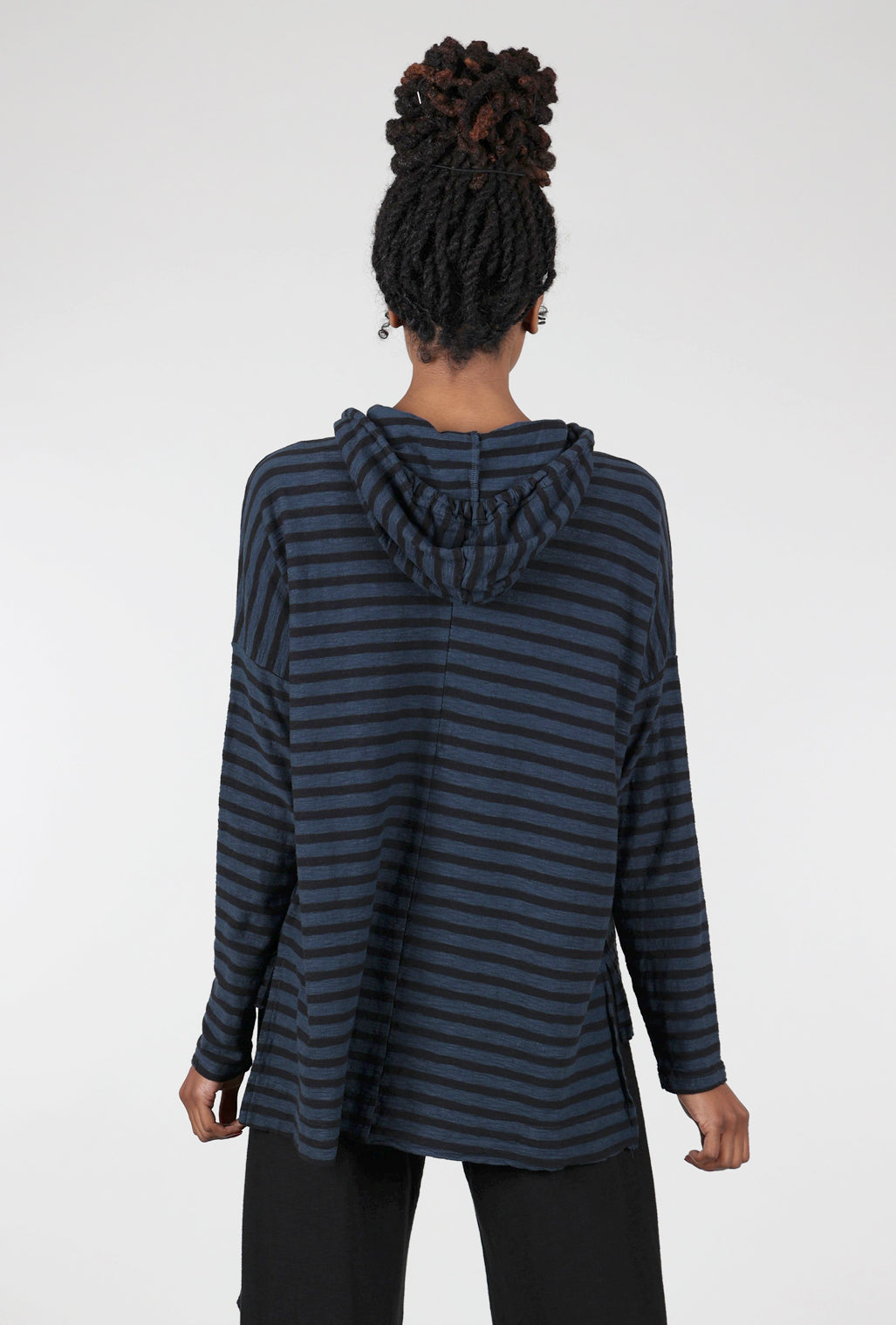 Cut Loose Natural Stripe Jersey Sweatshirt, Nightsky 