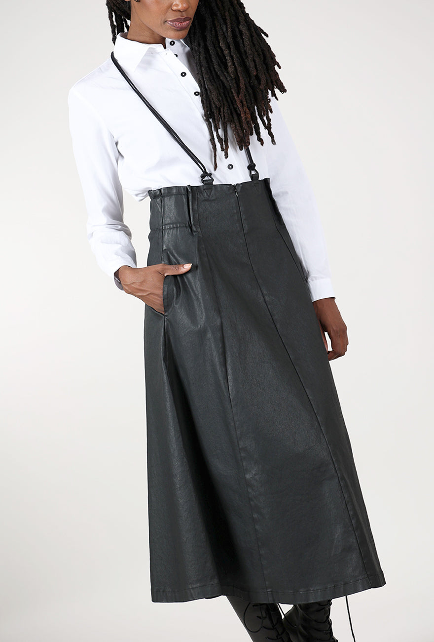 Lurdes Bergada Falda Suspender Skirt, Black 