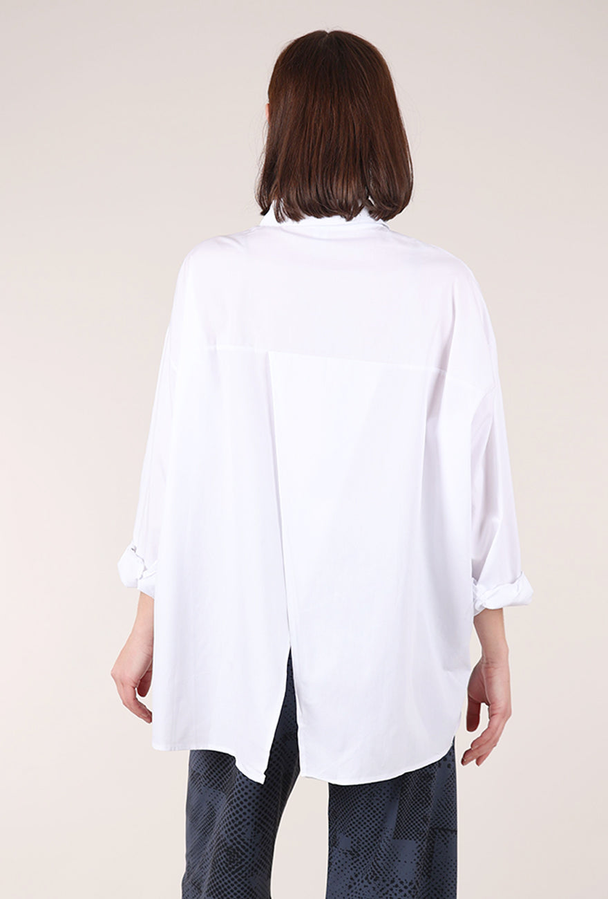 Vanite Couture Babs Button-Up Blouse, White 