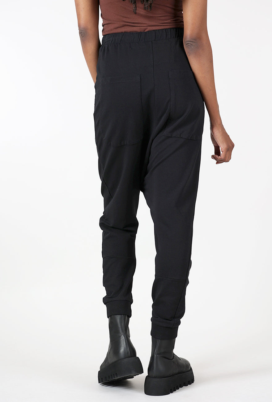 Rundholz Extended Rise Kangaroo Pocket Pants, Black 