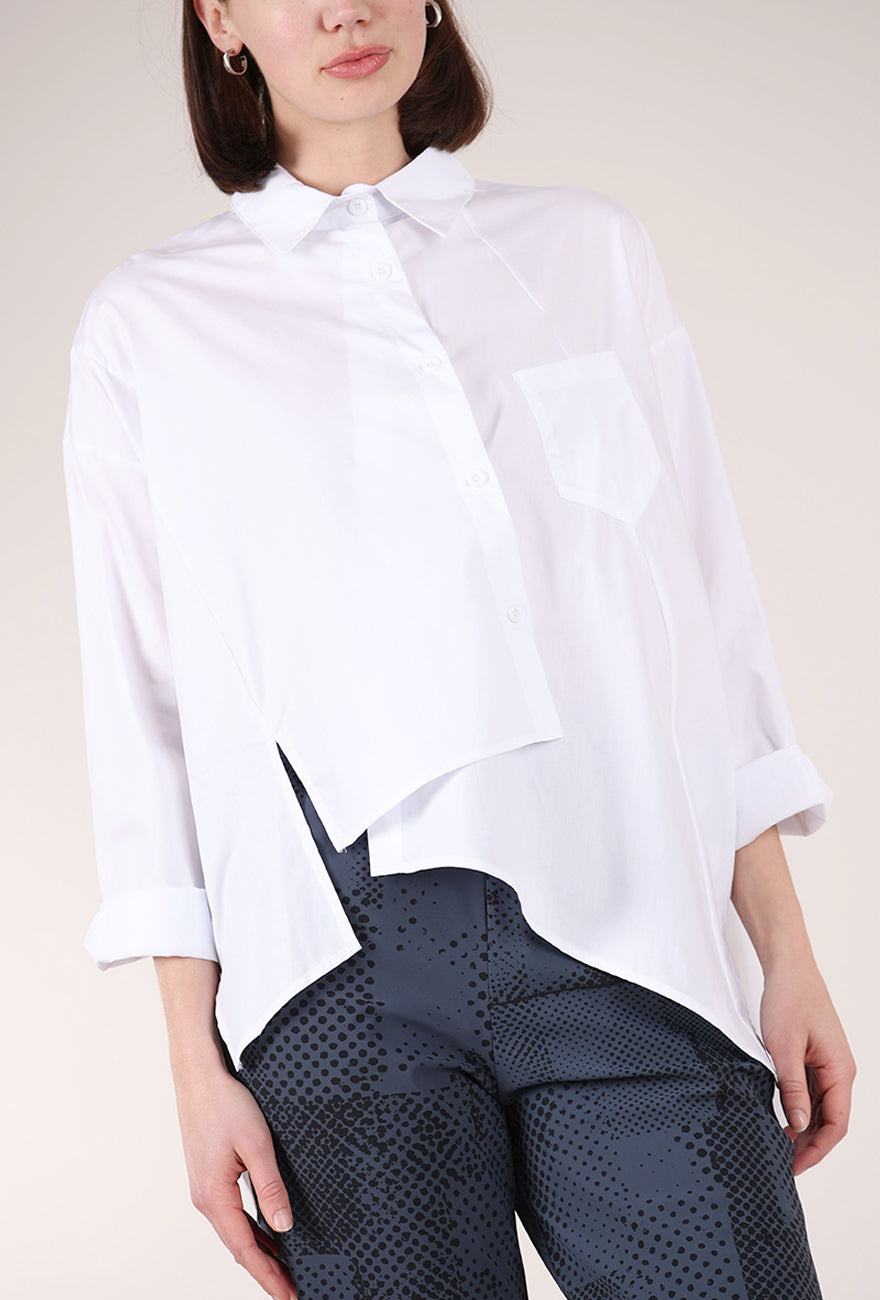 Vanite Couture Babs Button-Up Blouse, White 