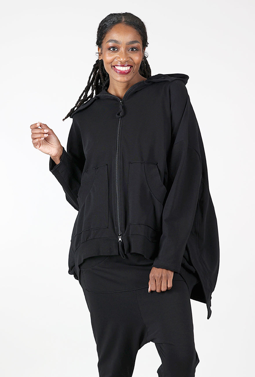 Rundholz Pocket Swing Hoodie, Black 