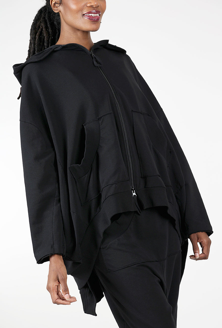 Rundholz Pocket Swing Hoodie, Black 