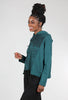 Grizas Paneled Boxy Hoodie, Emerald 