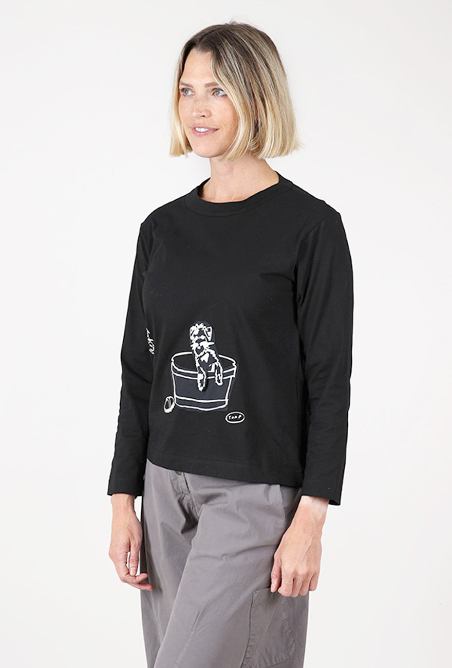 Yoshi Kondo Puppy Tee, Black 