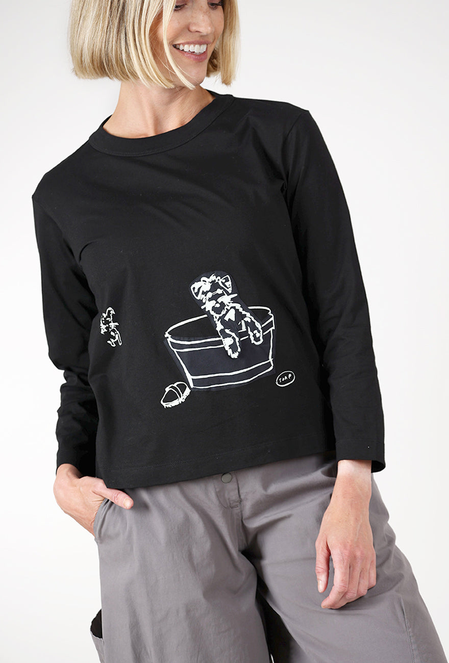 Yoshi Kondo Puppy Tee, Black 