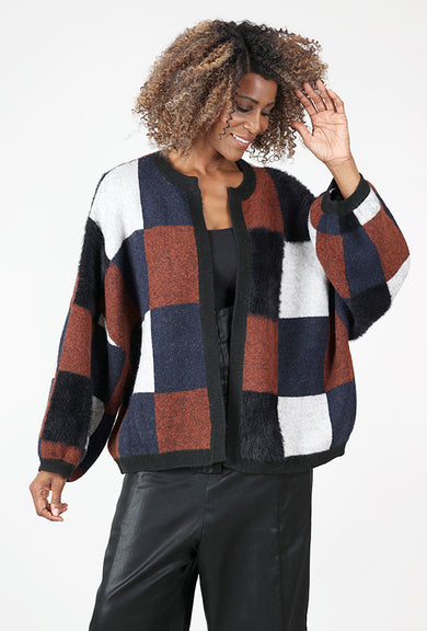 Bel Kazan Flower Power Cardie, Black Multi 