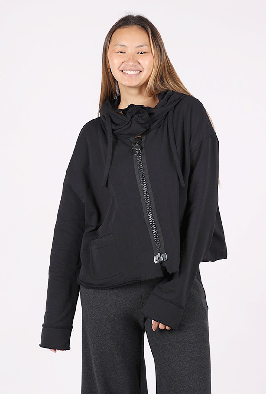 Zilberman Big Zipper Fleece Jacket, Black 