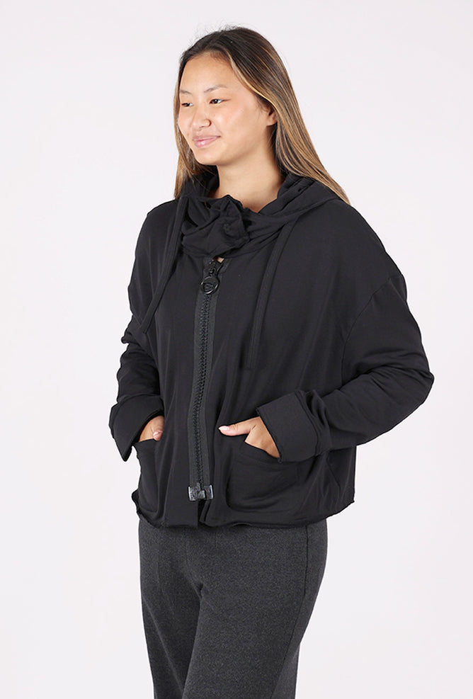 Zilberman Big Zipper Fleece Jacket, Black 