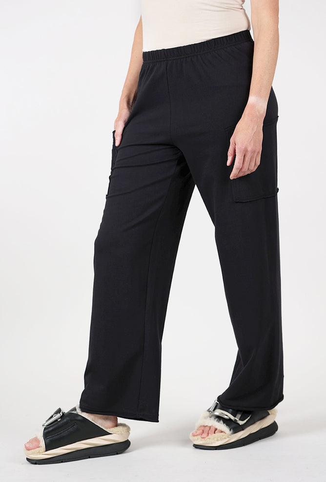 Ocean Front Terry Pocket Flood, Black Angle 2