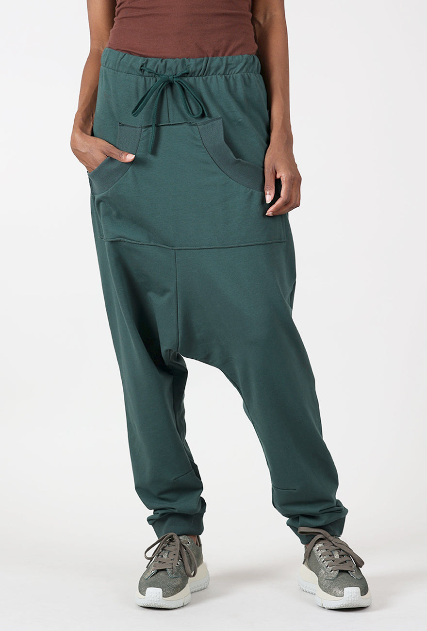 Rundholz Extended Rise Kangaroo Pocket Pants, Forest 