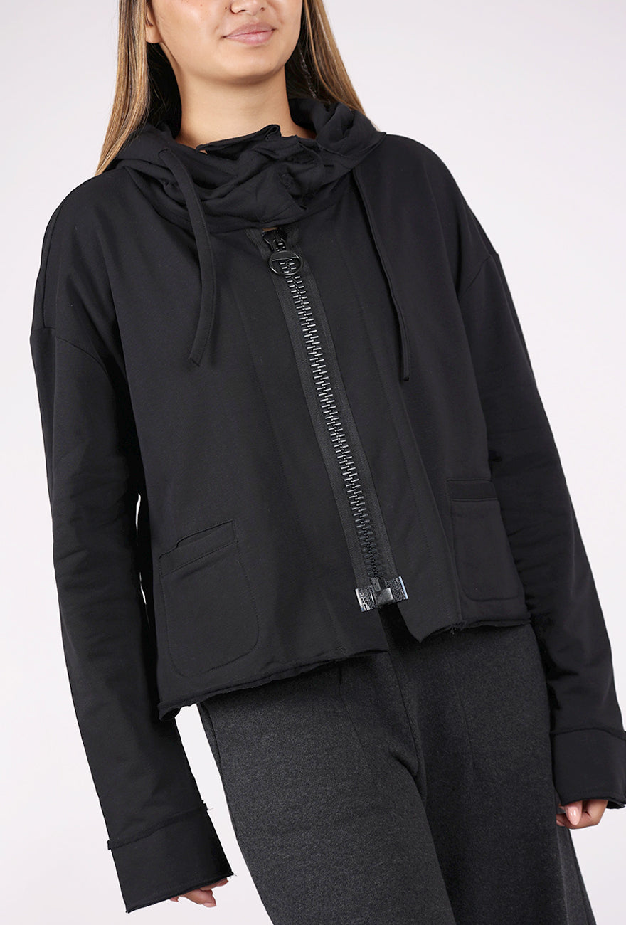 Zilberman Big Zipper Fleece Jacket, Black 
