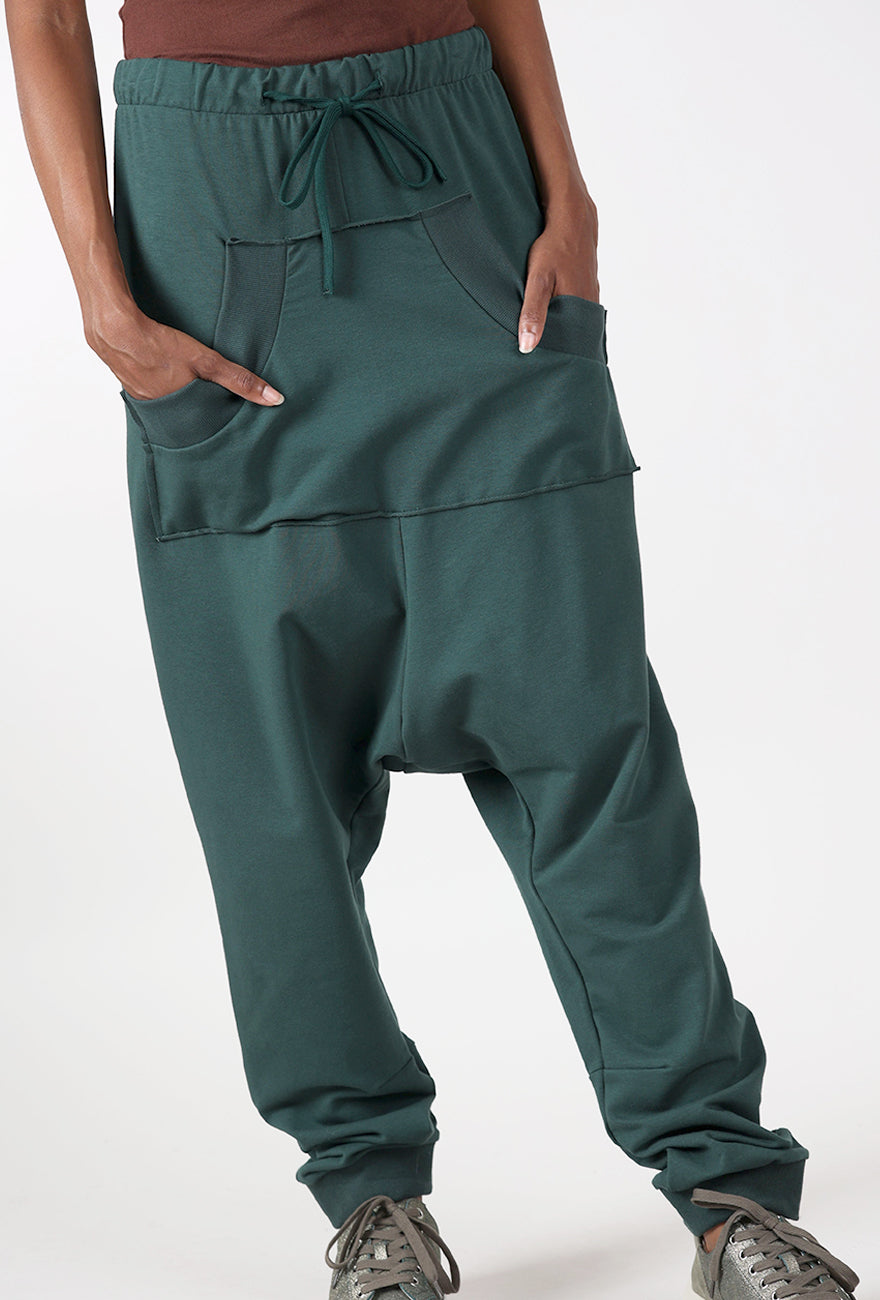 Rundholz Extended Rise Kangaroo Pocket Pants, Forest 