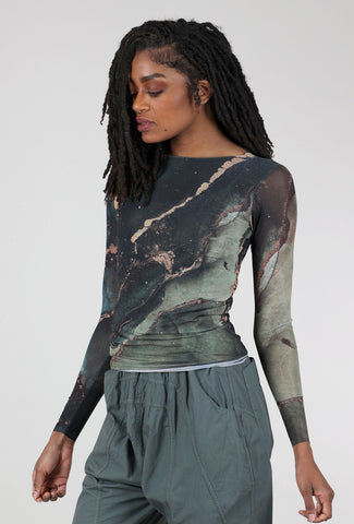 AMB Designs Florence Double Sheer Top, Jade 