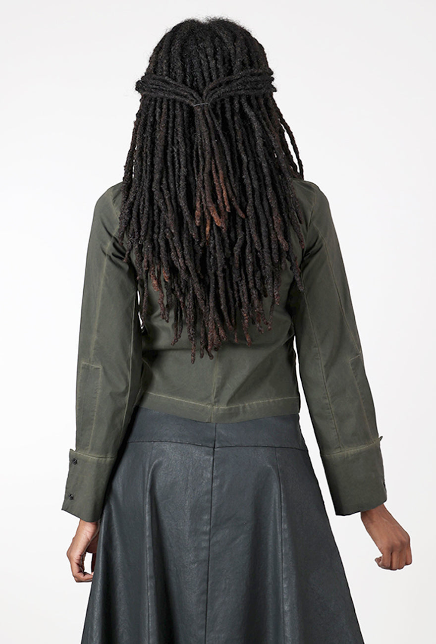Lotus Eaters Simfonia Zip Shirt, Dark Khaki 