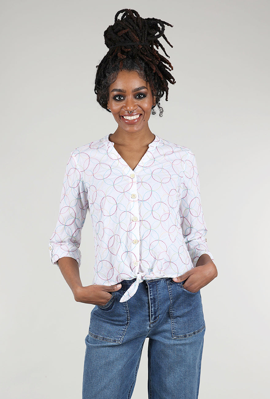 Habitat Full Circle Tie-Front Shirt, White 