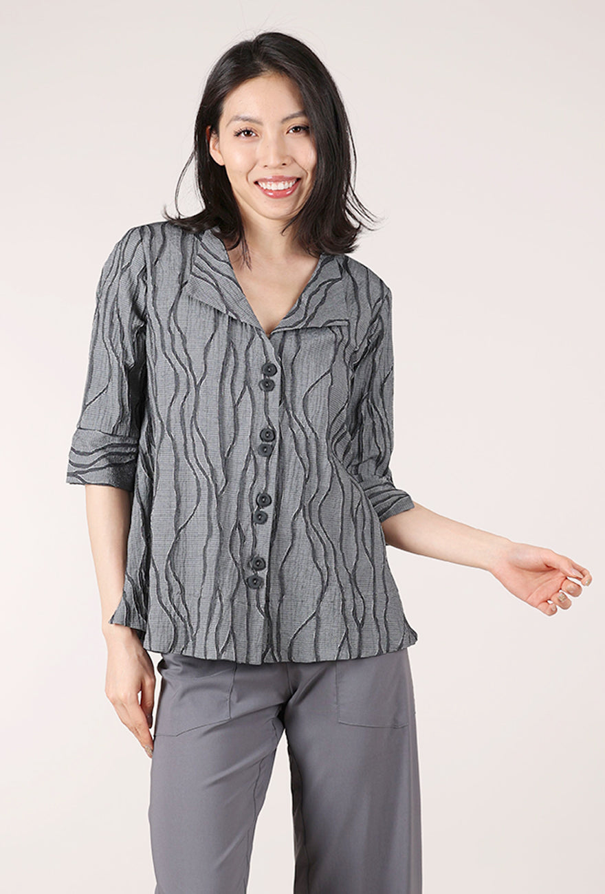 Niche Splash Canyon Blouse, Gray 