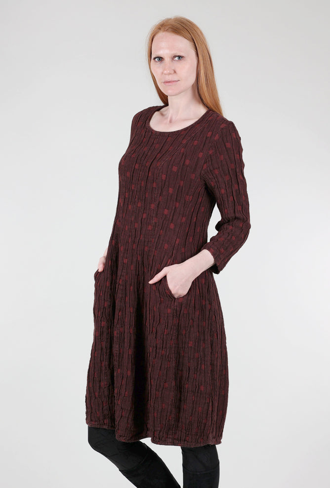 Grizas Rivulet Texture Dress, Rust 