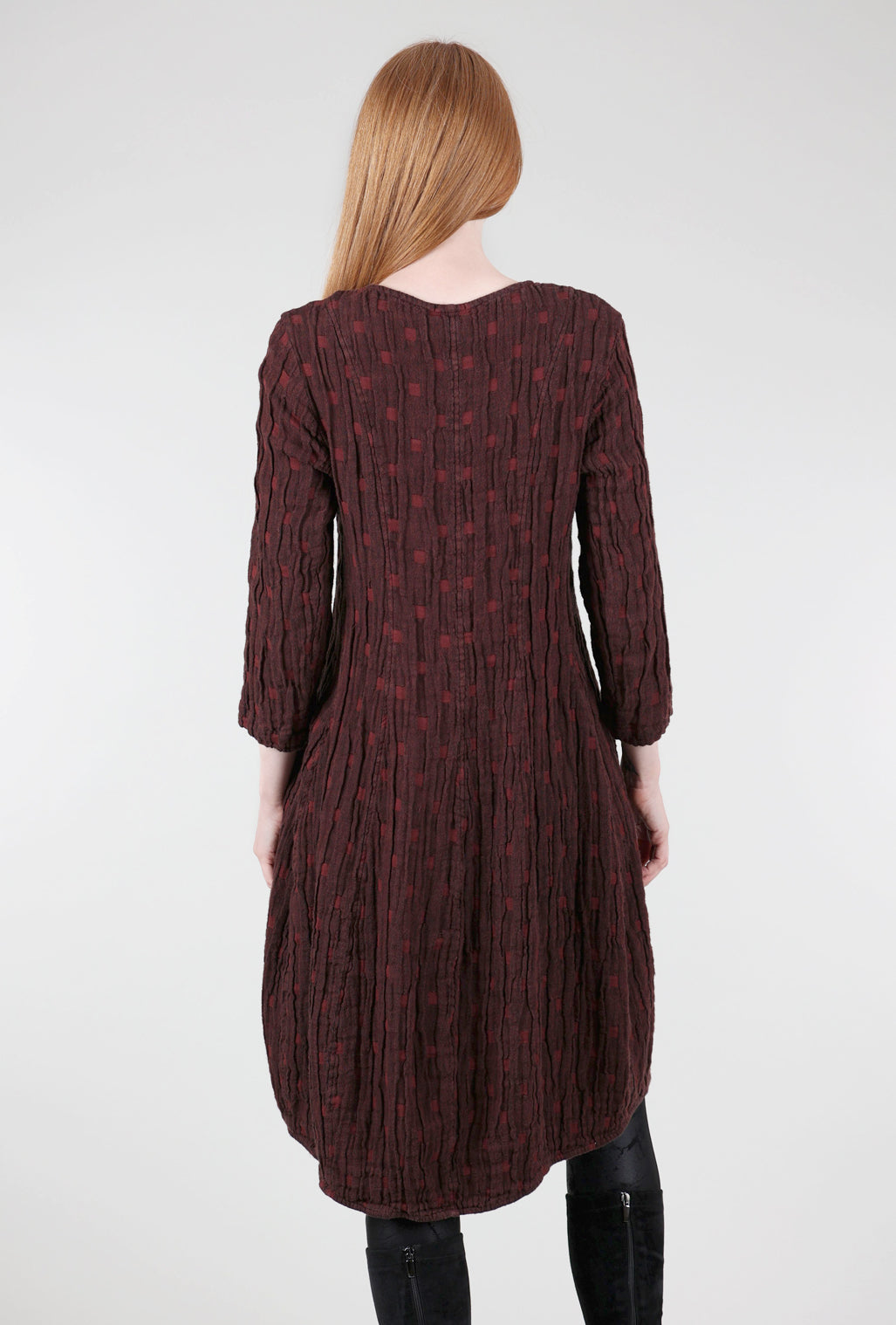 Grizas Rivulet Texture Dress, Rust 