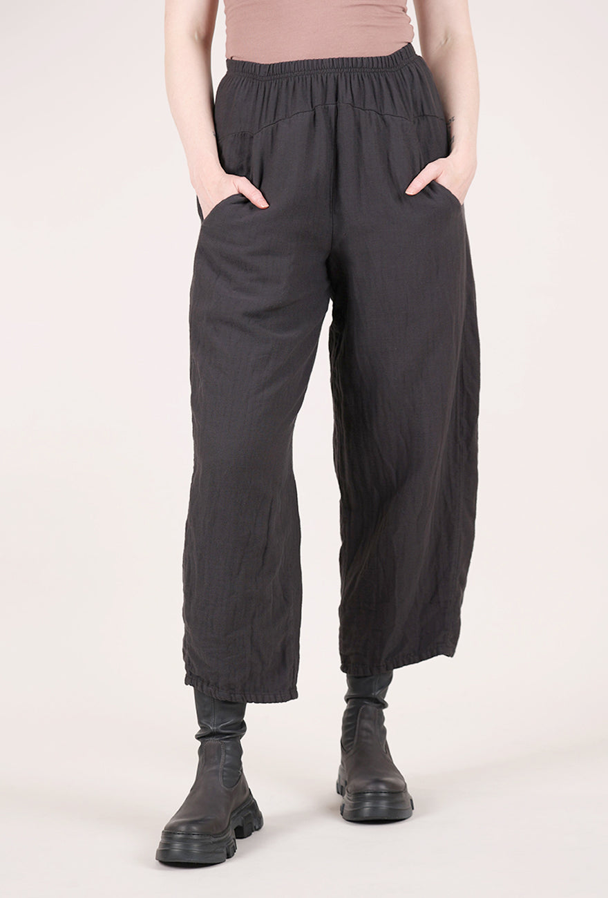 Cynthia Ashby Dez Flannel Pant, Charcoal 