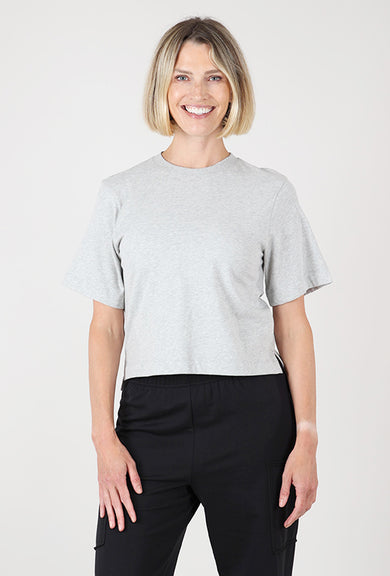 Bay Organic Cotton Top, Gray Marl