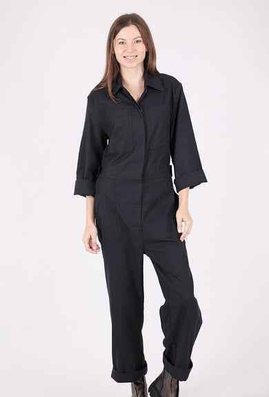 Cossac Brushed Boiler Suit, Black 