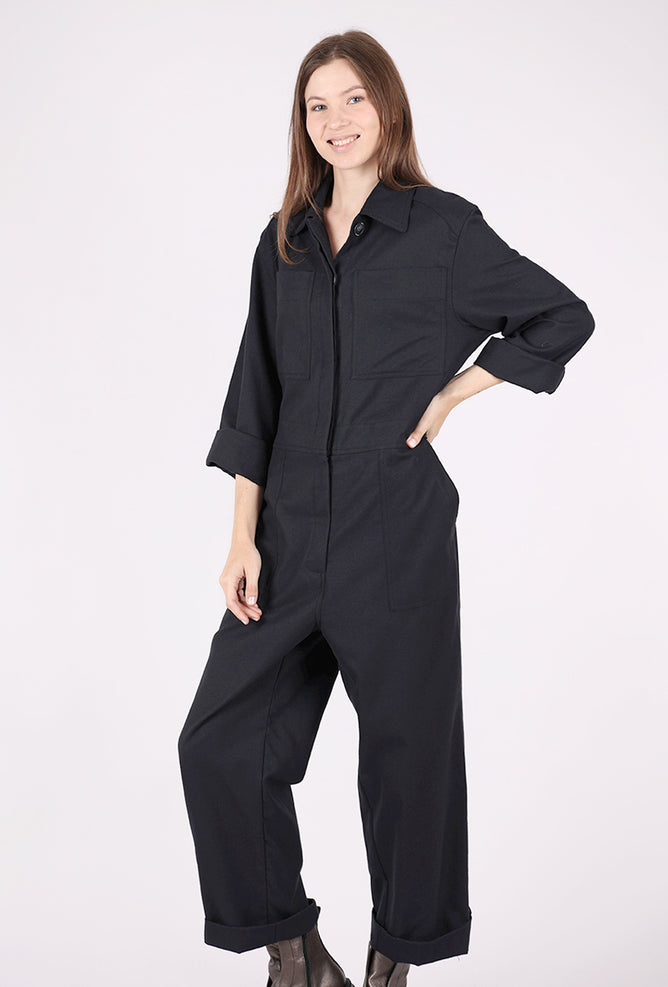 Cossac Brushed Boiler Suit, Black 