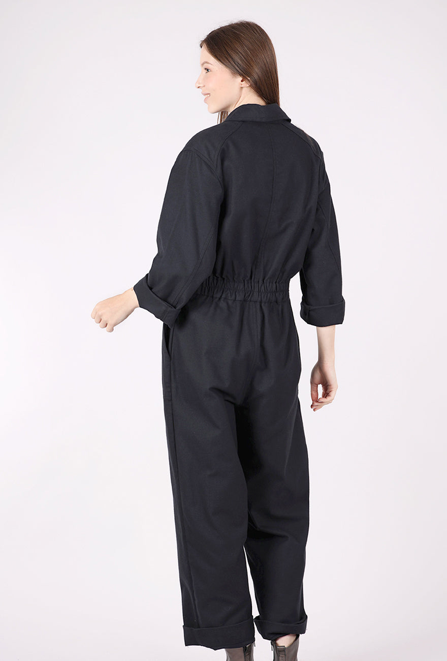 Cossac Brushed Boiler Suit, Black 