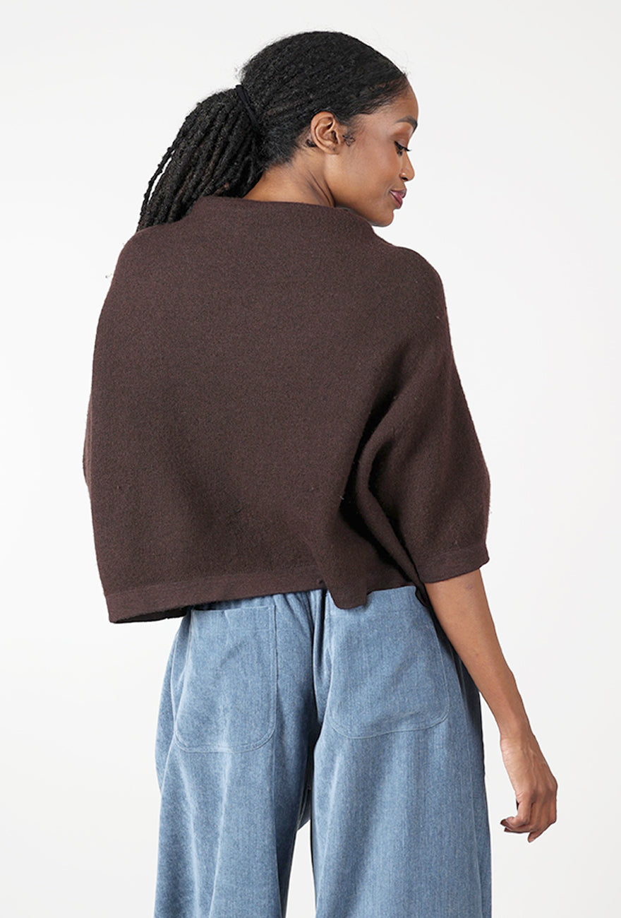 Blue Dot Special Sweater, Brown Angle 3