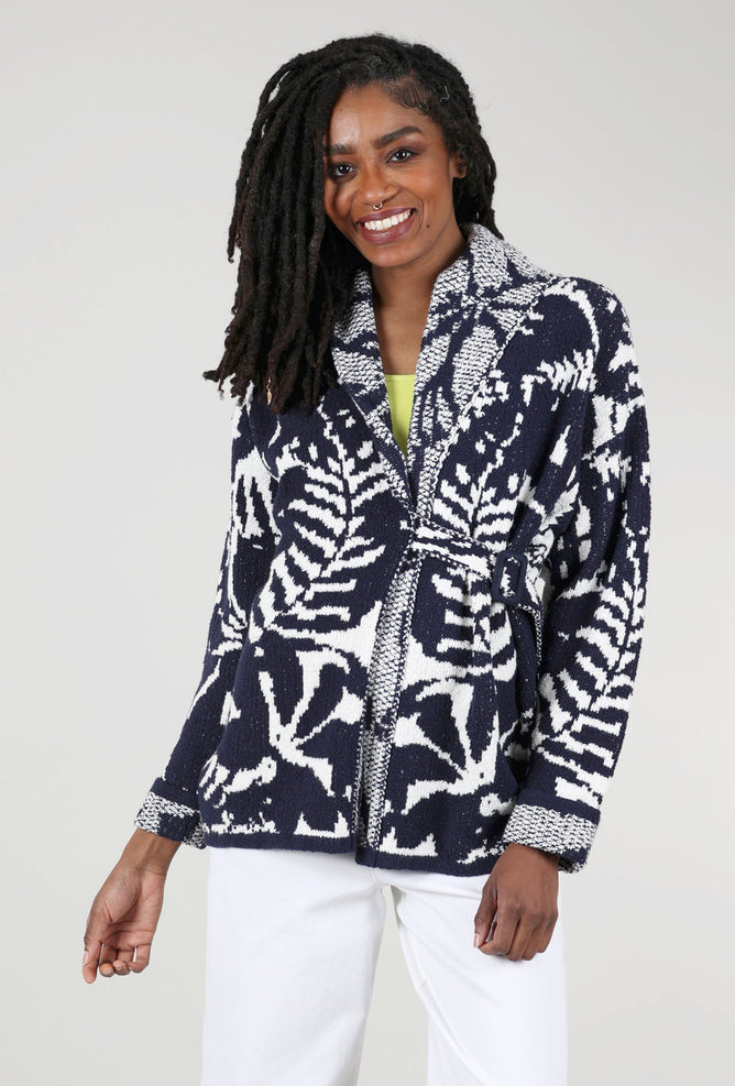 Margaret O'Leary Jacquard Jacket, Navy 