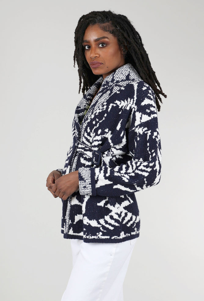 Margaret O'Leary Jacquard Jacket, Navy 