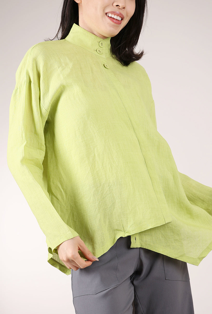 M Square Iris Linen Top, Willow 