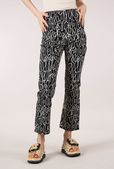 Bitte Kai Rand Doodles Magic Stretch Pant, Black/Taupe 