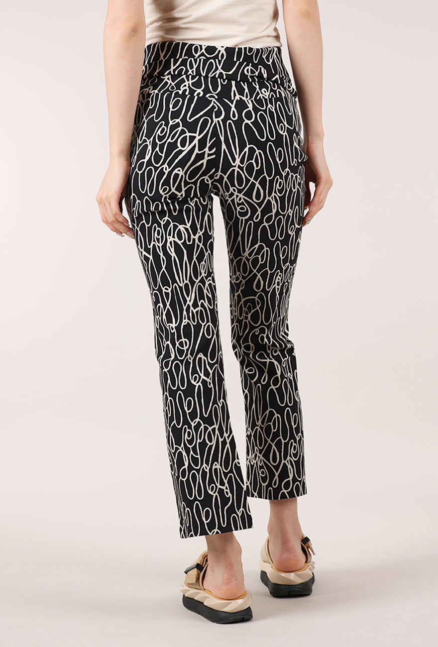 Bitte Kai Rand Doodles Magic Stretch Pant, Black/Taupe 