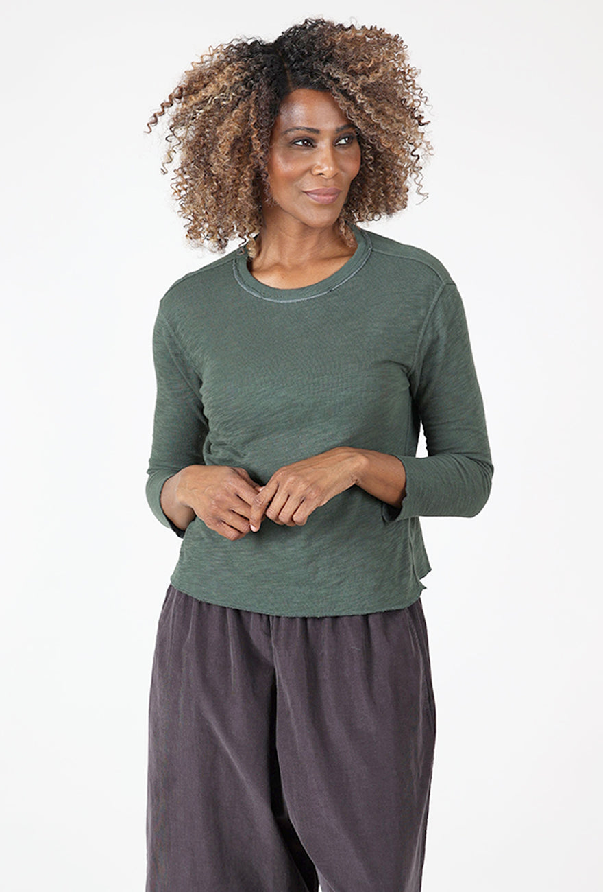 Eleven Stitch Double Face Trim Tee, Konbu 