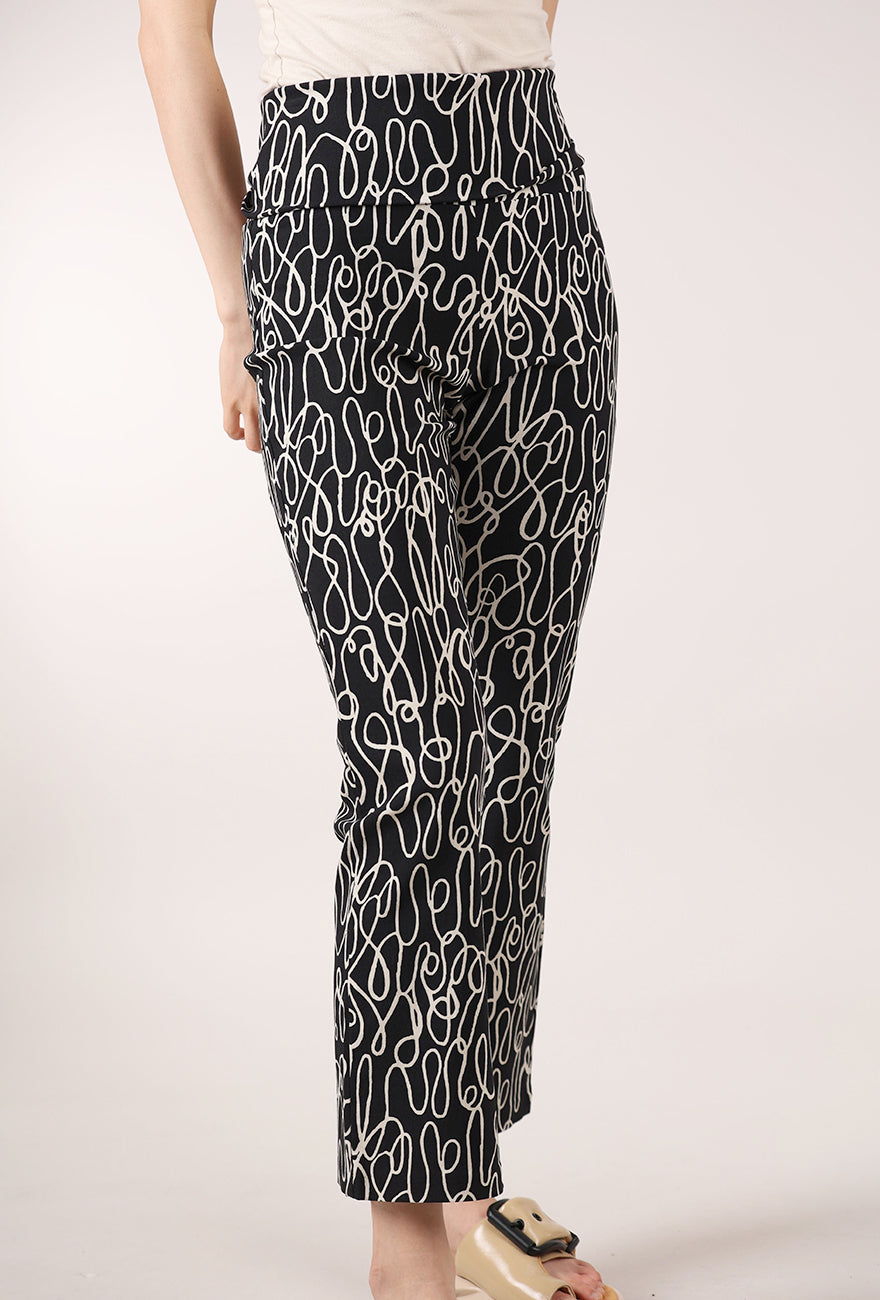 Bitte Kai Rand Doodles Magic Stretch Pant, Black/Taupe 
