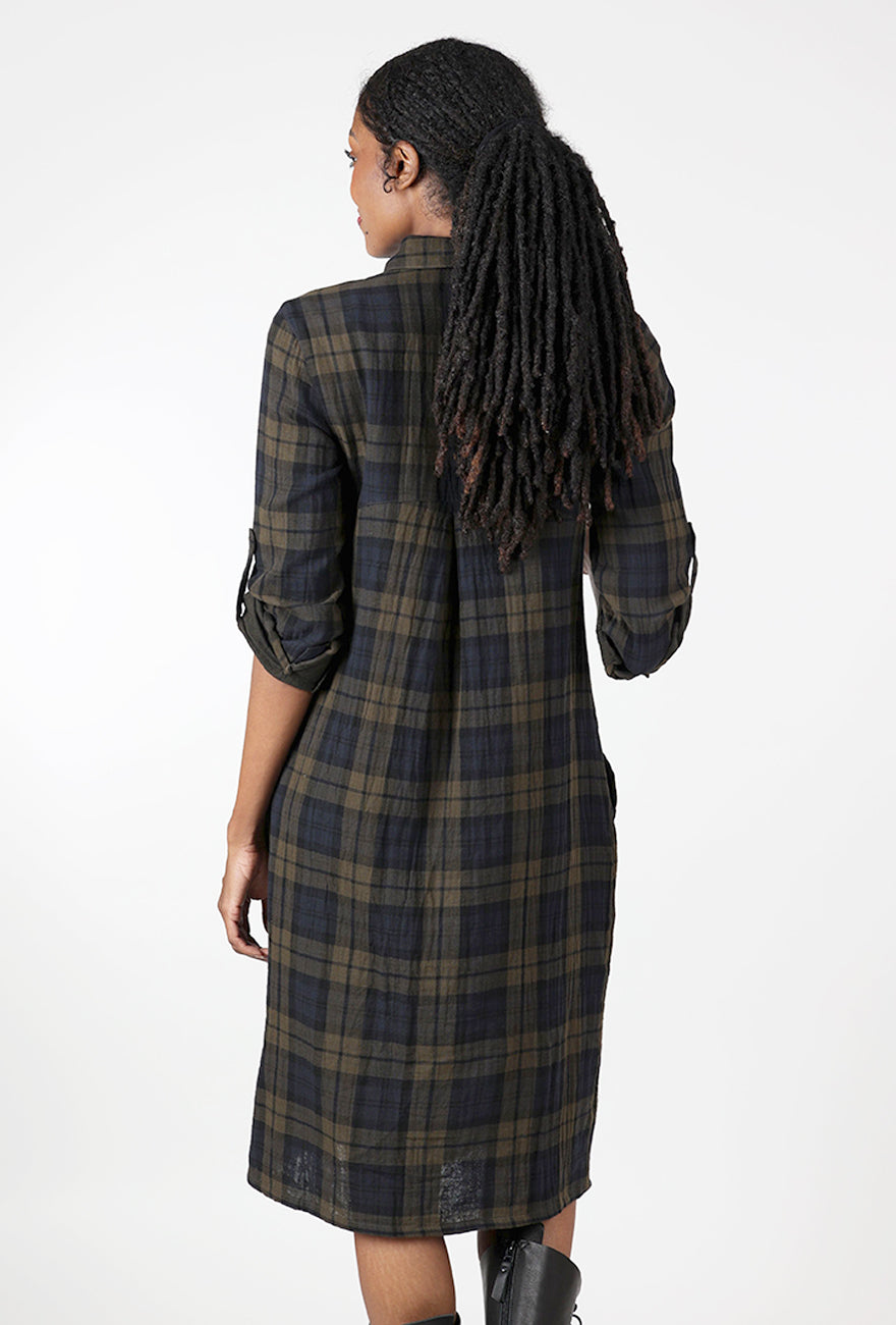 Alexa Shirt Dress, Big Check