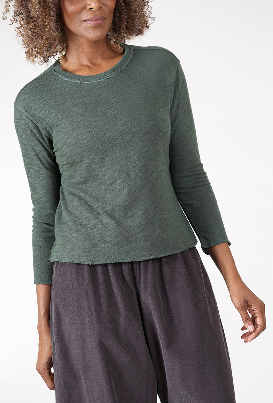 Eleven Stitch Double Face Trim Tee, Konbu 
