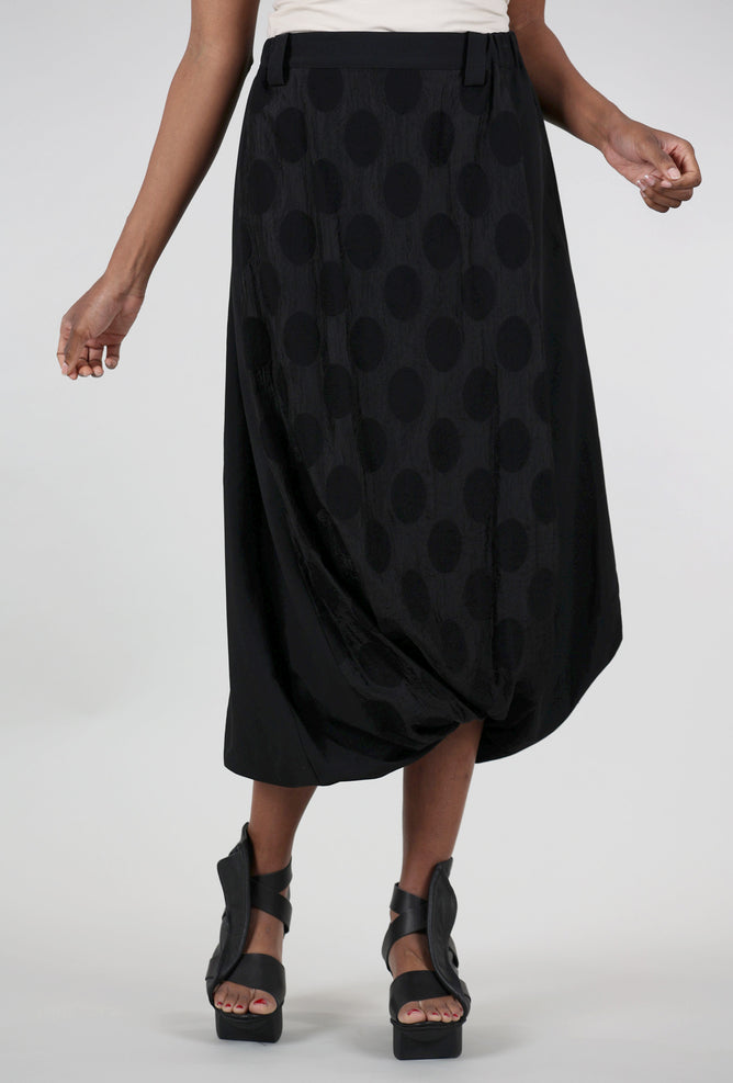 Moyuru Burnished Dot Skirt, Black 