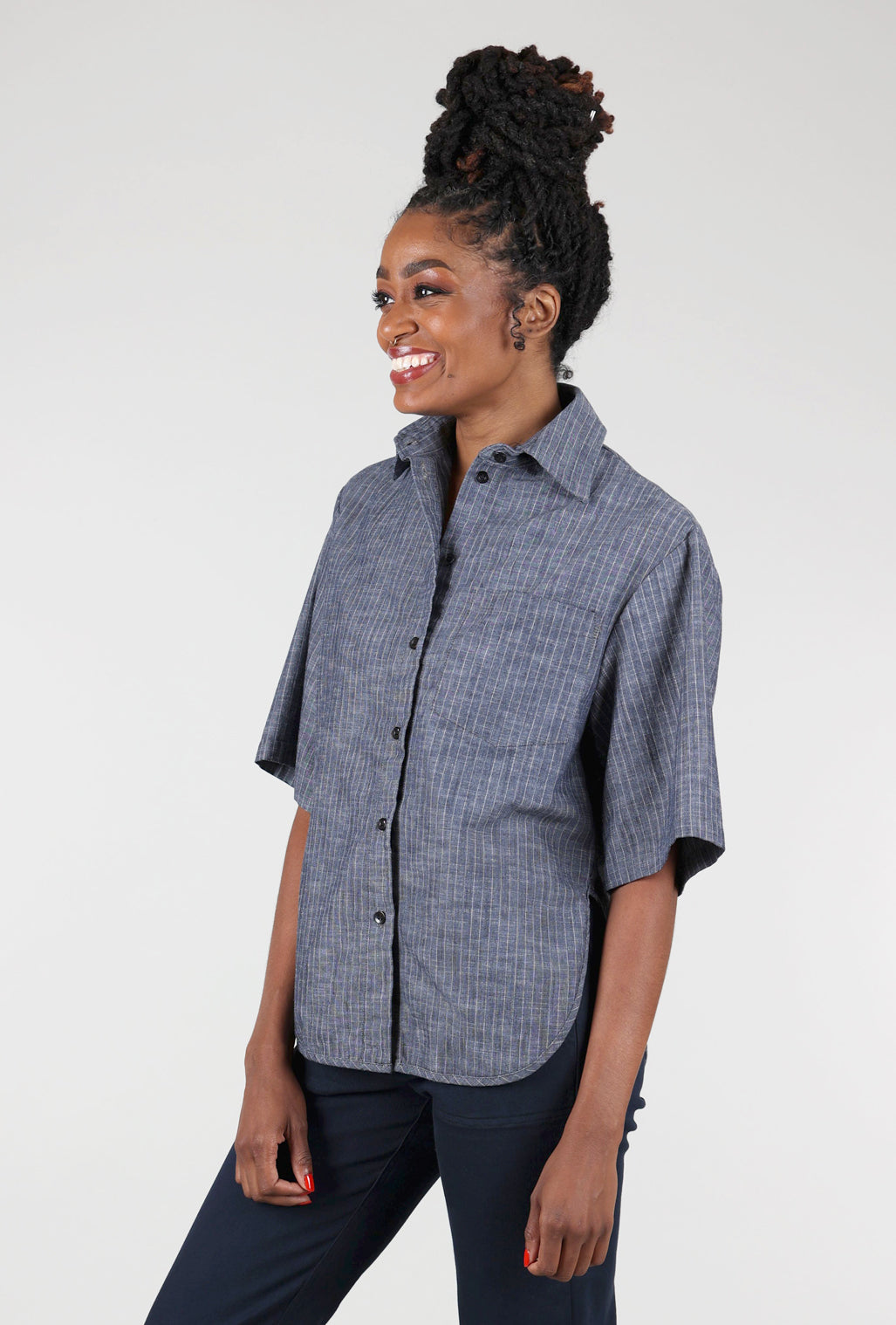 Prairie Underground Replica Shirt, Navy Stripe 