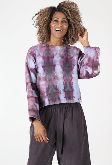 Heyne Bogut Cropped HB Sweatshirt, Ghost/Grape 