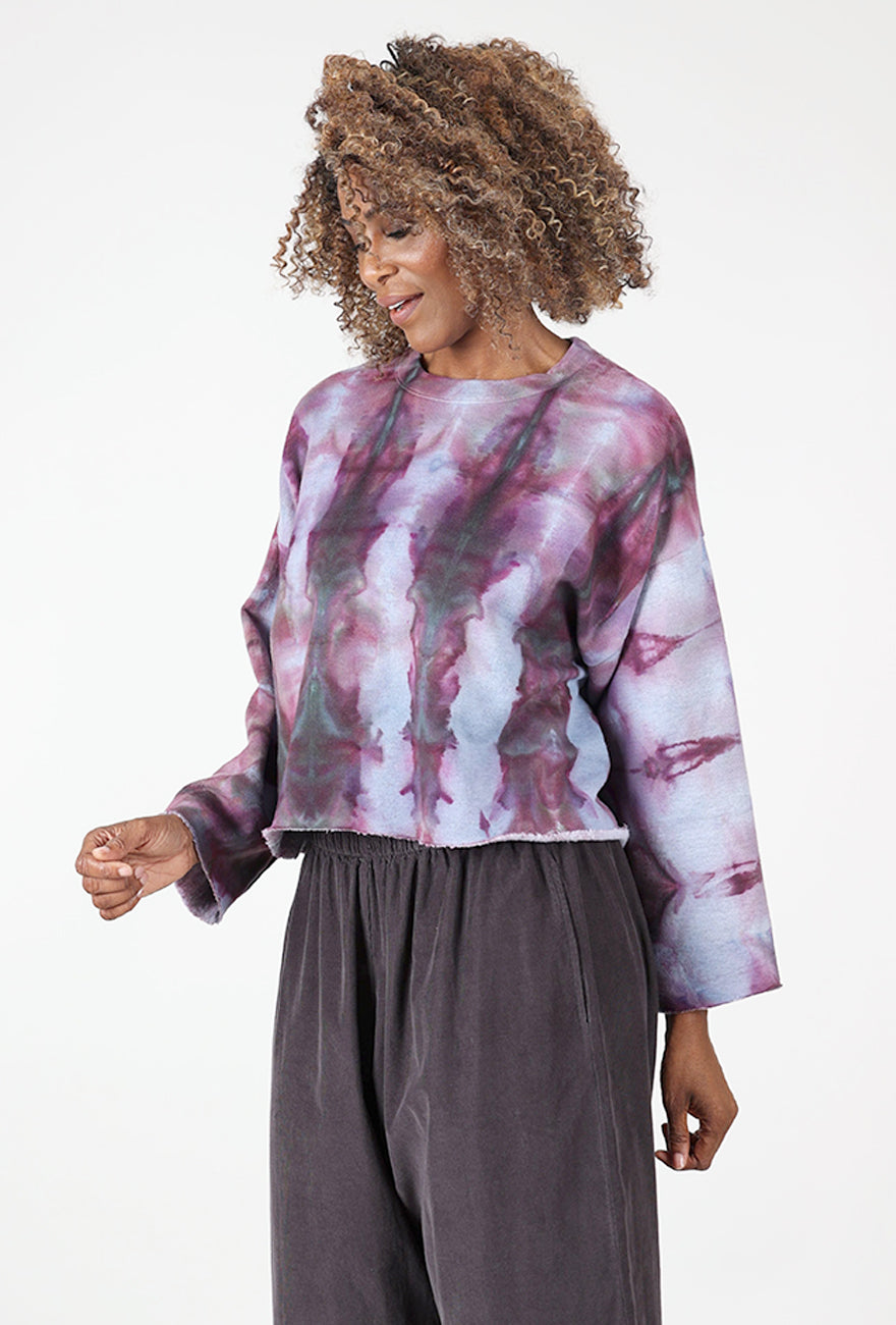 Heyne Bogut Cropped HB Sweatshirt, Ghost/Grape 