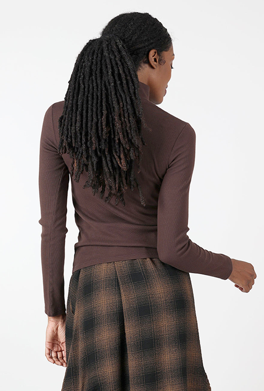 Prairie Underground L/S Mockneck Top, Truffle 