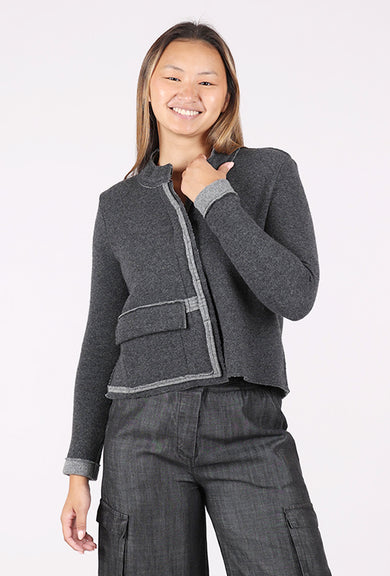 Kedziorek Raw Edges Boiled Wool Jacket, Gray 