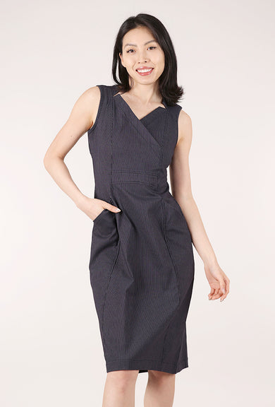 Porto Cetra Dress, Deep Stripe 
