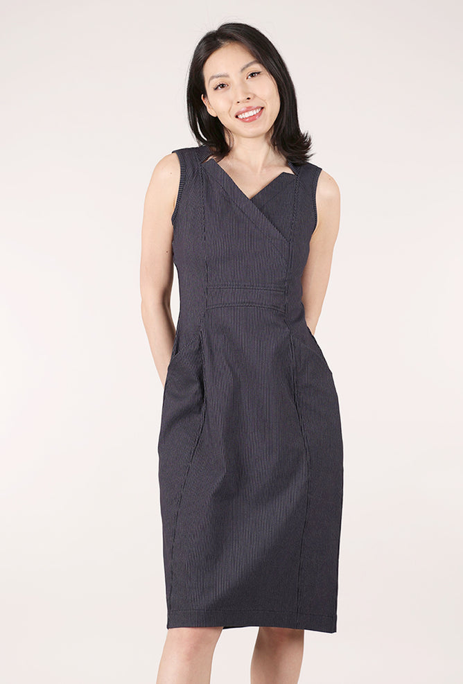 Porto Cetra Dress, Deep Stripe 