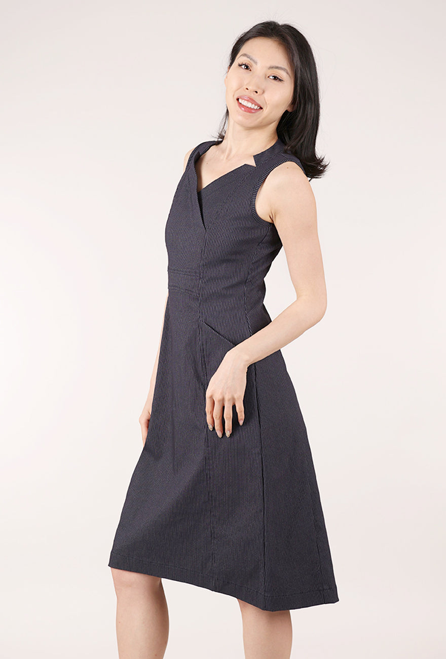 Porto Cetra Dress, Deep Stripe 
